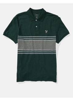 اشتري AE Striped Pique Polo Shirt في الامارات