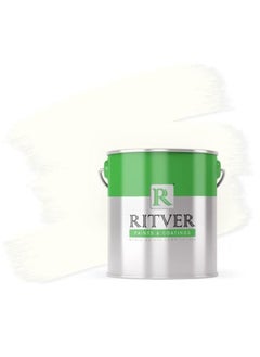 Buy Ritver Premium water-based Wall Paint Emulsion 3.6 Liter, White, odorless, drip & splash resistant, Indoor & Outdoor, high opacity, RP-100 in UAE