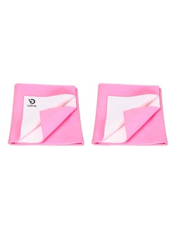 Buy Voidrop Baby New Born Combo Waterproof Bed Sheet set of 2 Incontinence Bed Protector Washable Crib Mattress Sheets for Baby Toddlers Children Adults (Pink, Cotton, Microfiber Fabric) in UAE