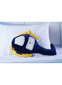 Buy Heli Shaped Filled Cushion 40x65Cm Dark Blue in UAE