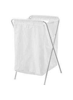 Buy Laundry Bag With Steel Stand White 41x43x64centimeter in Saudi Arabia