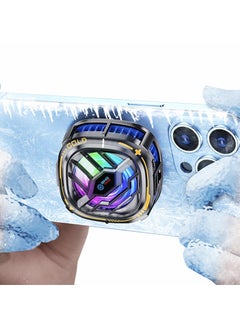 Buy Magnetic Cell Phone Cooler, RGB Phone Cooling Fan Portable Lightweight Mobile Phone Cooling Fan, Phone Radiator with Temperature Display for Mobile Gaming,Tiktok Live Streaming in UAE