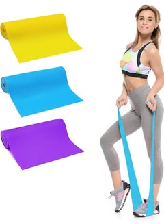Buy Resistance Bands Elastic Exercise Bands Set for Recovery Physical Therapy Yoga Pilates Rehab Fitness Strength Training in Saudi Arabia
