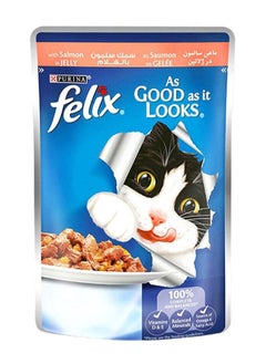 Buy Felix Salmon In Jelly Cat Food Gram in Saudi Arabia