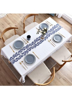 Buy 140*220cm Waterproof, oil resistant, and washable PVC table mat, hotel tablecloth, coffee table cloth, wear-resistant dining tablecloth in UAE