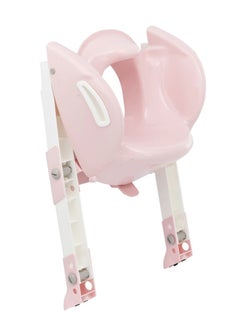 اشتري Kiddyloo Toilet Seat With Step, Pink في الامارات