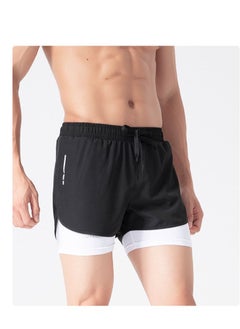 Buy Men's Quick-drying Sports Basketball Marathon Running Fitness Shorts Fake Two Anti-slip Swimming Shorts in UAE