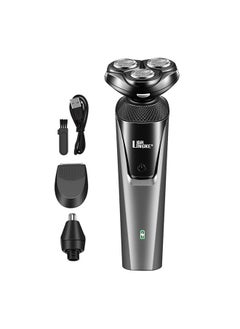 Buy 3-in-1 Trimmer, Professional Electric Rechargeable Head Replaceable Head Reciprocating Shaver Hair Trimmer Nose Hair Trimmer Grooming Kit in UAE