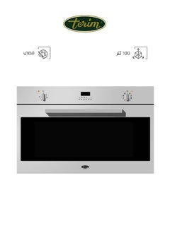 Buy Built-in Gas Oven - Full Safety - 100 Liters - Italian - 90 cm - 9 Functions - Silver - TRMBO90LE9 in Saudi Arabia