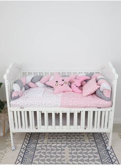 Buy 6-piece baby cot bedspread with snail partitions in UAE