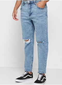 Buy Light Wash Relaxed Fit Jeans in UAE