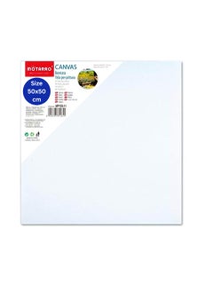 اشتري Stretched Canvas 50X50CM  White Cotton Artist Canvas Boards for Painting Acrylic Pouring Oil Paint Dry & Wet Art Media في الامارات