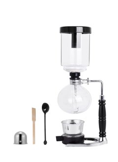 Buy Siphon Coffee Maker Japanese Style Siphon coffee maker Tea Syphon pot vacuum coffeemaker glass type coffee machine filter 5 cup in Saudi Arabia