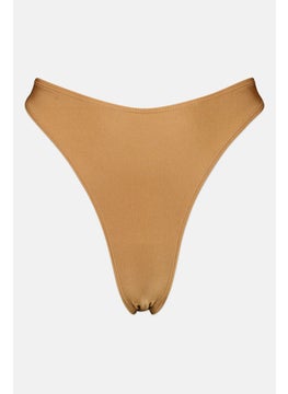 اشتري Women Solid Bikini Bottom, Brown في الامارات