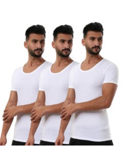 اشتري Cottonil® Men Combed Half Sleeves Shirt (100% Cotton) - Bundle of 3 في مصر