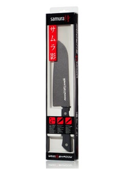 Buy Samura SHADOW Santoku Knife | 7.0"/175 mm | AUS-8 Stainless steel with Black Non-Stick Coating | ABS Plastic Handle | Durable | Heat Resistant | Comfortable | Easy Grip in UAE