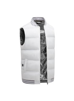 اشتري Smart Heated Vest USB Five-Zone Adjustable Winter Waistcoat White في الامارات