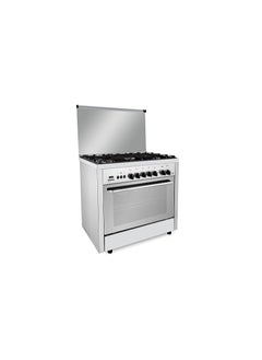 Buy Gas Cooker Professional Control 60 X 90 Cm , Fan , Full Safety , Cast Iro, Gas Shut Off Timer Safety 500001538 Silver in Egypt