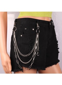 Buy Hip Hop Moon Pendant Belt ChainMoon Ring Multi-Layer Pant Chain Moon Ring Multi-Layer Pant Chain in Saudi Arabia