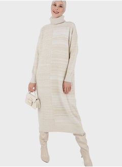 Buy Turtle Neck Knitted Dress in UAE