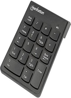 اشتري Manhattan Numeric Keypad USB Wireless 18 Full-Size Keys - Black في مصر