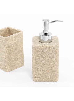 اشتري Soap Dispenser, Beige - 7.2x14.5 cm في الامارات