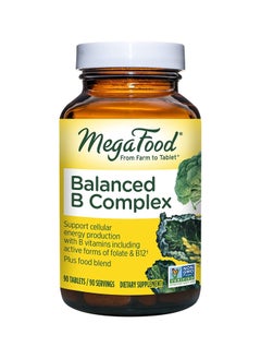 اشتري Balanced B Complex Support Cellular Energy Production With B Vitamins Including Active Forms Of Folate And B12 Dietary Supplement - 90 Tablets, 90 Servings في الامارات