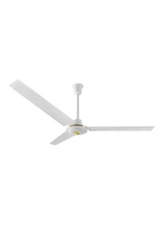 Buy Ceiling fan, 3 blades, size 142 cm, with 5-speed regulator, 75 watts, white color in Saudi Arabia