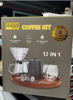 Buy Coffee Maker Kit, 12pcs Coffee Accessories Tools with Portable Carrying Bag, Drip Coffee Kit in Saudi Arabia