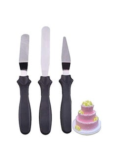 اشتري أدوات الخبز Spatulas مجموعة الكعك Spatula الفولاذ المقاوم للصدأ زوايا الكيك الزينة أدوات 3pcs set في الامارات