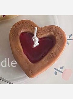 Buy Brown Heart Shaped Design Candle in Saudi Arabia