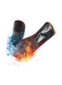 Buy Heat Resistant Gloves, SYOSI Long Sleeve Grill Gloves, Waterproof, Oil-splash-proof, Steam-barbecue-proof, Flame-retardant, Heat-resistant, High-temperature Resistant, Acid-base Corrosion-Proof Gloves in UAE