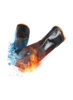 Buy Heat Resistant Gloves Long Sleeve Grill Waterproof Oil Splash Proof Steam Barbecue Flame Retardant High Temperature Acid Base Corrosion in Saudi Arabia