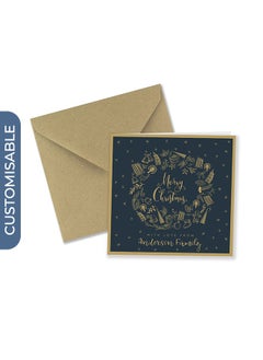 Buy Personalised Merry Christmas Greeting Card - Elegant Design with Custom Message Option in UAE