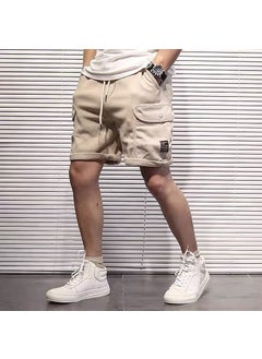 Buy Summer 2024 Trendy Loose Fit Shorts for Men Khaki in UAE