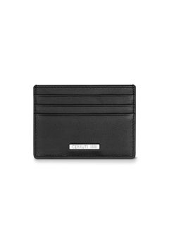 اشتري Oxford Black Minimalist Genuine Leather Card Case For Men With 3 Card Slots 105 MM- CEPU06859M-BLK في الامارات