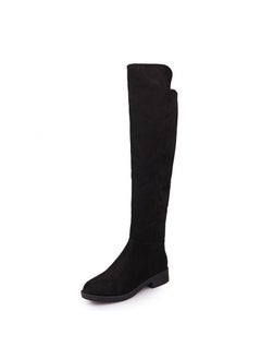 اشتري 2023 Autumn Winter Warm Flat Thigh High Boots for WomenBlack (k3 suede) Black (k3 suede) في الامارات