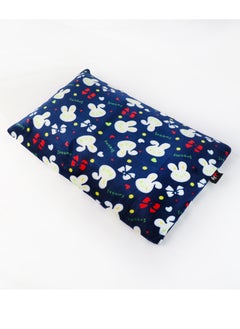 Buy Medical sleeping pillow for children, decorated with a velvet cover with a soft texture, dark blue color in Egypt