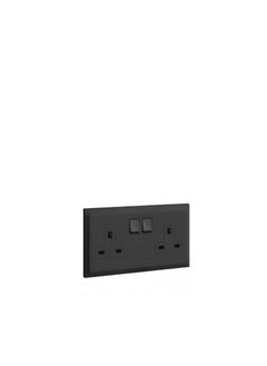 Buy Legrand 13A Switch Socket 2Gang Belanko Anthracite in UAE