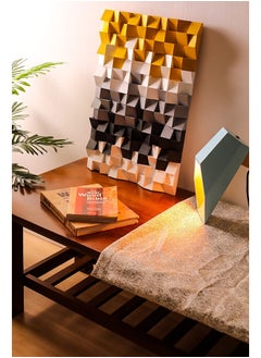 اشتري Yellow & Gray Rectangular Mosaic Wooden Wall Art في مصر