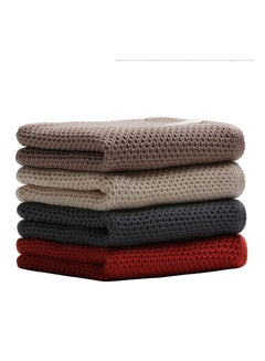 Buy High Quality Pure Cotton Absorbent Honeycomb Face Towel 33*72cm-4pcs in Saudi Arabia