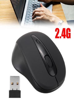 اشتري Lvye Wireless Cordless 2.4GHz Mouse USB Dongle Optical Scroll for PC Laptop MAC Black في السعودية