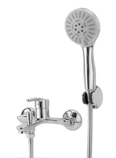 Buy Single Lever Bath Shower Mixer With Brass Wall Mounted Tap For Bathroom And Shower Column in UAE