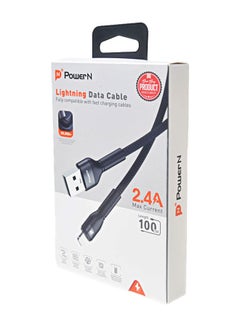 Buy Power N - Lightning to USB cable, 1.2 meters long - reinforced with cut-resistant fabric in Saudi Arabia