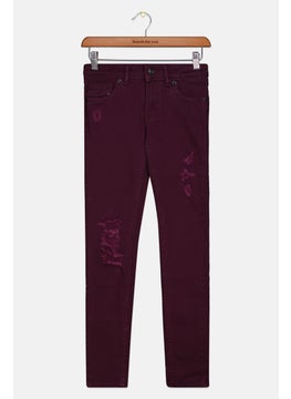 Buy Kids Girl Super Skinny Jeans, Purple in UAE