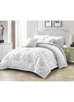 اشتري COMFY 6 PC ALL SEASON COMFORTER SET 220 X 240 CM PEARL WHITE في الامارات