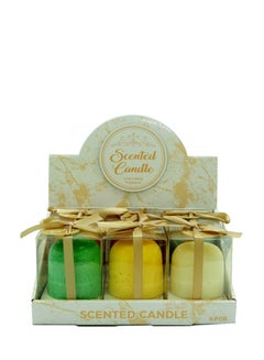 Buy 6 PCs Dome Shape Scented Candles Set Multicolour in UAE