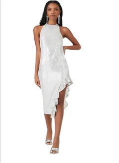 Buy Asymmetrical Sequin Halter Midi Dress in Egypt