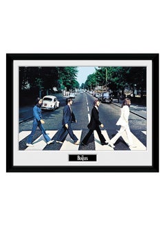 اشتري The Beatles Abbey Road Iconic Cover Framed Poster Printed 34cm x 44cm Rock Music Wall Art Collector Prints for Bedroom Office Room Decor Gift في الامارات