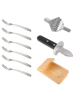 Buy 1 Set Oyster Shucking Tool Oyster Shucker Opener Tool Oyster Clamp Forks Oyster Holder Opener Tools in Saudi Arabia